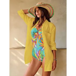 Long-Bluse Peter Hahn gelb, 46