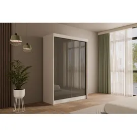 altdecor Schiebetürenschrank PEKA 120 x 215 x 61 cm Weiß/Grau