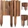 Aquagart Holz Rollzaun 200 x 30 cm dunkelbraun 3 St.
