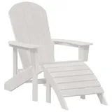vidaXL Adirondack-Stuhl Gartenstuhl 74 x 82 x 92 cm weiß
