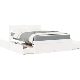 vidaXL Bett 120 x 200 cm Weiß