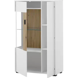 Home Affaire Vitrine Hudson 75 x 38 x 125 cm Weiß