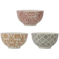 Bloomingville Genia Schale, Steingut 3er, Ø Ø 13 cm,