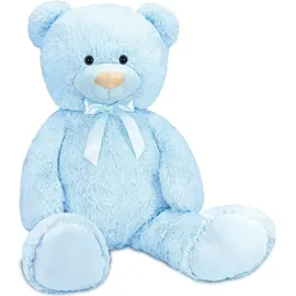 Brubaker XXL Teddybär 100 cm - Hellblau - Stofftier Plüschtier Kuscheltier Blau