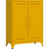 Bisley Fern Middle Sideboard aus Metall | Metallschrank im Retro-Instustrial Design in Sunflower