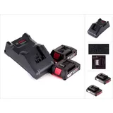 Bosch Starter Set 18V mit 2x GBA Akku 2,0Ah ( 1600Z00036 ) + GAL 18V-40 Ladegerät ( 1600A019RJ )