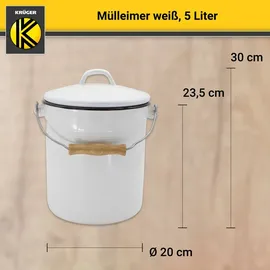 Krüger Mülleimer 5 l Weiß
