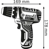 Bosch Akku-Bohrschrauber GSR 12V-15 / 2x 3,0 Ah Akku