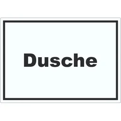 HB-Druck Dusche Aufkleber mit Text Hygiene waschen waagerecht A8 (52x74mm)