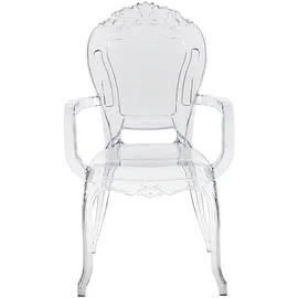 Beliani Esszimmerstuhl, 2er Set Transparent, Kunststoff, 1-Sitzer, 52x98x53 cm, Esszimmer, Stühle, VERMONT