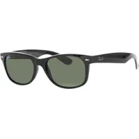 Ray-Ban New Wayfarer RB2132 901 55-18 gloss black/green classic