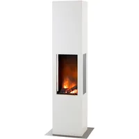 muenkel design prism 460 L [Elektrokamin Opti-myst, dreiseitige Sicht]: Weiß (warm) - Mit Heizung