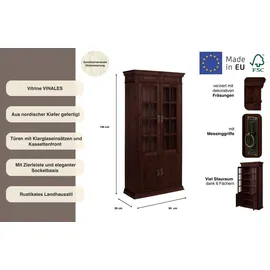OTTO home Vitrine Vinales 96 x 39 x 196 cm Braun