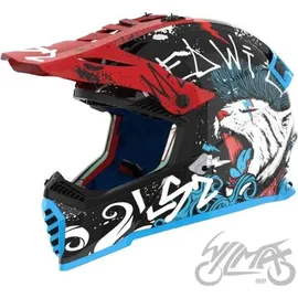 LS2 MX437J Fast Evo 2 II Mini Starmaw schwarz/rot/blau M