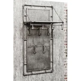 Haku-Möbel HAKU Möbel Wandgarderobe 15889 anthrazit Metall 9 Haken 60,0 x 120,0 cm