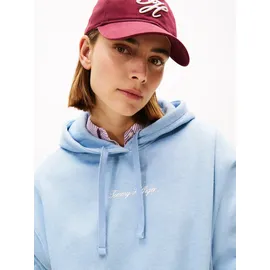 Tommy Hilfiger Classic Script Hoodie Brisk Blue Heather XL
