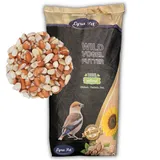 Lyra Pet® | 25 kg Erdnusskerne Splits blanchiert & mit Haut gemischt | Neue Ernte | Ganzjahres Vogelfutter für Wildvögel | Reich an Ballaststoffen & Vitaminen | Fetthaltige Erdnüsse mit & ohne Haut