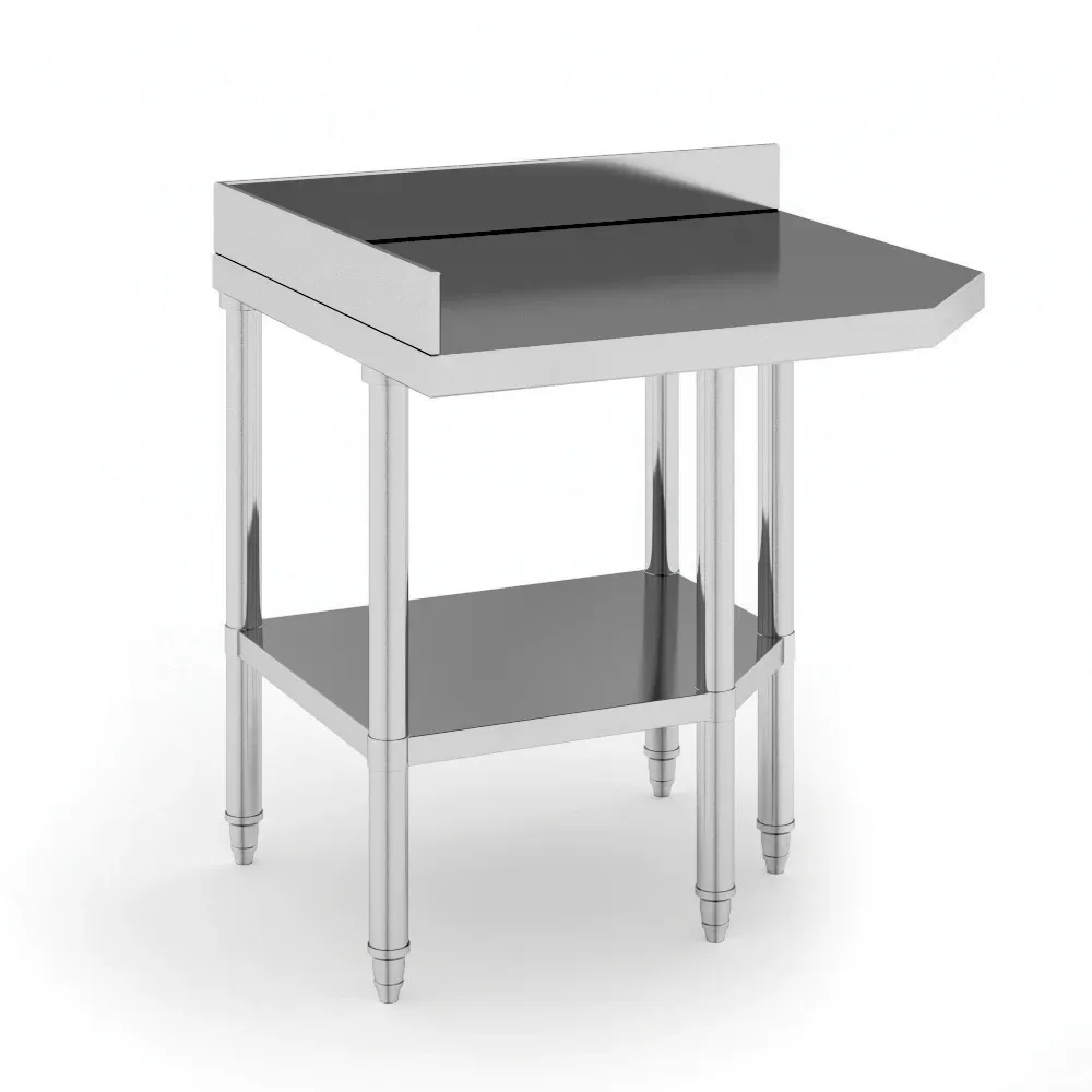 Edelstahl Ecktisch, 900 x 800 x 850 mm