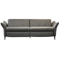 himolla Ledersofa 2-Sitzer MAINSTADT zinngrau - Armlehnen verstellbar - ohne Kopfstützen - Rückseite echt bezogen - Breite 164 cm - Sitzhöhe 44 cm - Leder