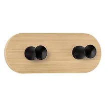 KLEINE WOLKE Bamboo Hook Duo Klebehaken Braun