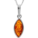 Ostsee-Schmuck Kette mit Anhänger Tadira Silber/ Bernstein