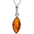 Ostsee-Schmuck Kette mit Anhänger Tadira Silber/ Bernstein