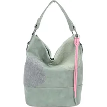 Fritzi aus Preußen Olga Limited Happy Flocked Schultertasche Kunstleder Salbei/Türkis