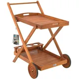 CASARIA Servierwagen mit Rollen Holz