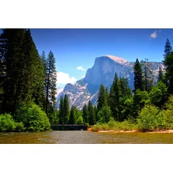 Fototapete PAPERMOON "Fluss in Landschaft", bunt, B:4,50m L:2,80m, Vlies, Tapeten