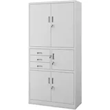 Jan Nowak DELUKE Aktenschrank 185 x 90 x 40 cm Grau