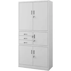 Jan Nowak DELUKE Aktenschrank 185 x 90 x 40 cm Grau