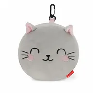 Legami Reisekissen Travel Pillow My Travel Buddy Kitty grau