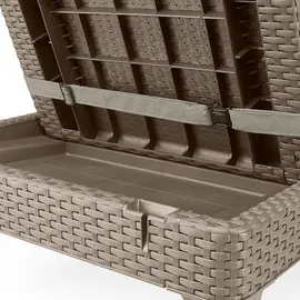 KETER Jaipur Gartenliege 195 x 65 x 22 cm Braun