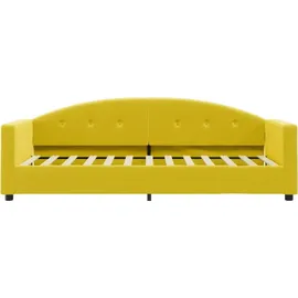 vidaXL Tagesbett mit Matratze Gelb 80x200 cm Samt