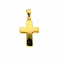 Kreuzkette ADELIA ́S "schmuck, damen schmuck, für sie, hochwertig, preiswert, günstig", gold, Halsketten, Damen, Gelbgold 333-Gold, Gelbgold 333, Gold, Schmuckset mit bis 45 cm stufenlos verstellbarer 925 Silber Halskette