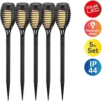 NÄVE LED-Solar-Erdspieß schwarz Kunststoff B/H/T/D: ca. 6x45x6x6 cm -