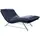 W.Schillig Relaxliege daily dreams Leder 95 x 91 x 170 cm Blau mit Kissen