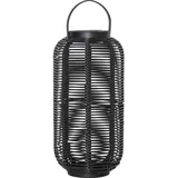 Star Trading 482-75 Laterne, LED Kerze Flamme Leaf aus Wachs - Schwarz