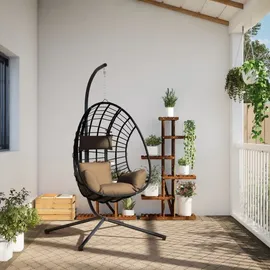 vidaXL Hängesessel Ei-Design Taupe