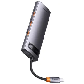 Baseus StarJoy USB-C zu USB-C PD 3x USB-A HDMI RJ-45 / SD TF Grau,