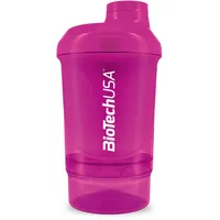BIOTECH Wave Nano Shaker 300 ml mit 150 ml Aufbewahrungsfach Pink