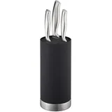 Relaxdays Messerblock rund, Messerhalter unbestückt, universal, Messeraufbewahrung mit Borsten, HxD: 22 x 11 cm,