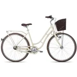 Maxim Cityrad Anno 1902 Wave, 7 Gang Shimano Nexus 7 Rücktritt Schaltwerk, Nabenschaltung Rücktritt, Damenrad Citybike Tiefeinstieg 28 Zoll weiß weiß 55 cm