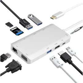 helos Premium Dockingstation - USB-C 3.1 - VGA, HDMI