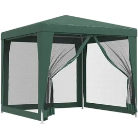 vidaXL Partyzelt 2,5 x 2,5 m grün inkl. 4 Mesh-Seitenwänden