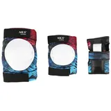 Nils Extreme Protektoren-Set Schoner Inlineskates Erwachsene Set Skateboard Protektoren Schützer, fester und leichter Kunststoff, angenehmes Tragegefühl bunt M