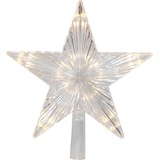 Best Season Star Baumspitze Topsy, 10 Warmwhite LED, Plastik, Silber, 2.2 x 2.4 x 0.5 cm