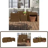 Vidaxl - 4-tlg. Gartenbox-Set Honigbraun Massivholz Kiefer - Gartenbox - Holzkiste - Stauraum - Outdoor Möbel - Gartenmöbel