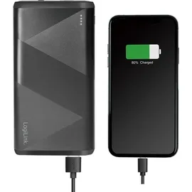 Logilink PA0275 10000 mAh Quick Charge 3.0, Fast Charge, USB PD 2.0 LiPo Schwarz