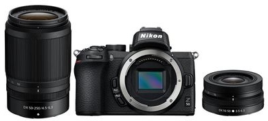 Nikon Z50 + Nikkor Z DX 16-50mm f/3,5-6,3 VR + Nikkor Z DX 50-250mm f/4,5-6,3 VR Doppelzoomkit